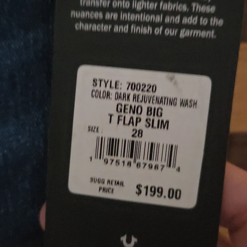NWT! True Religion GENO Relaxed Slim